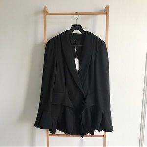 C/MEO COLLECTIVE, ruffle sleeves feminine blazer